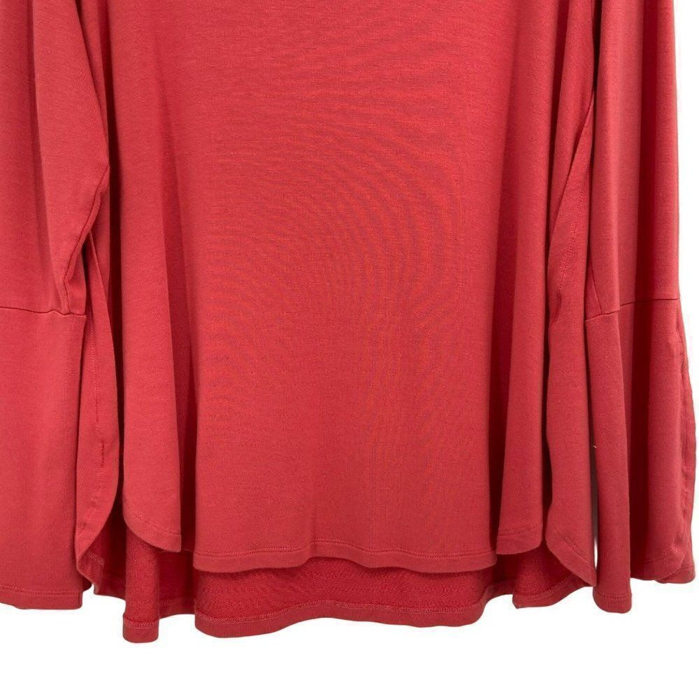 Soft Surroundings Long Sleeve Tunic Button /Loop on Sleeves & Hem Orange Size 1X - Picture 4 of 10